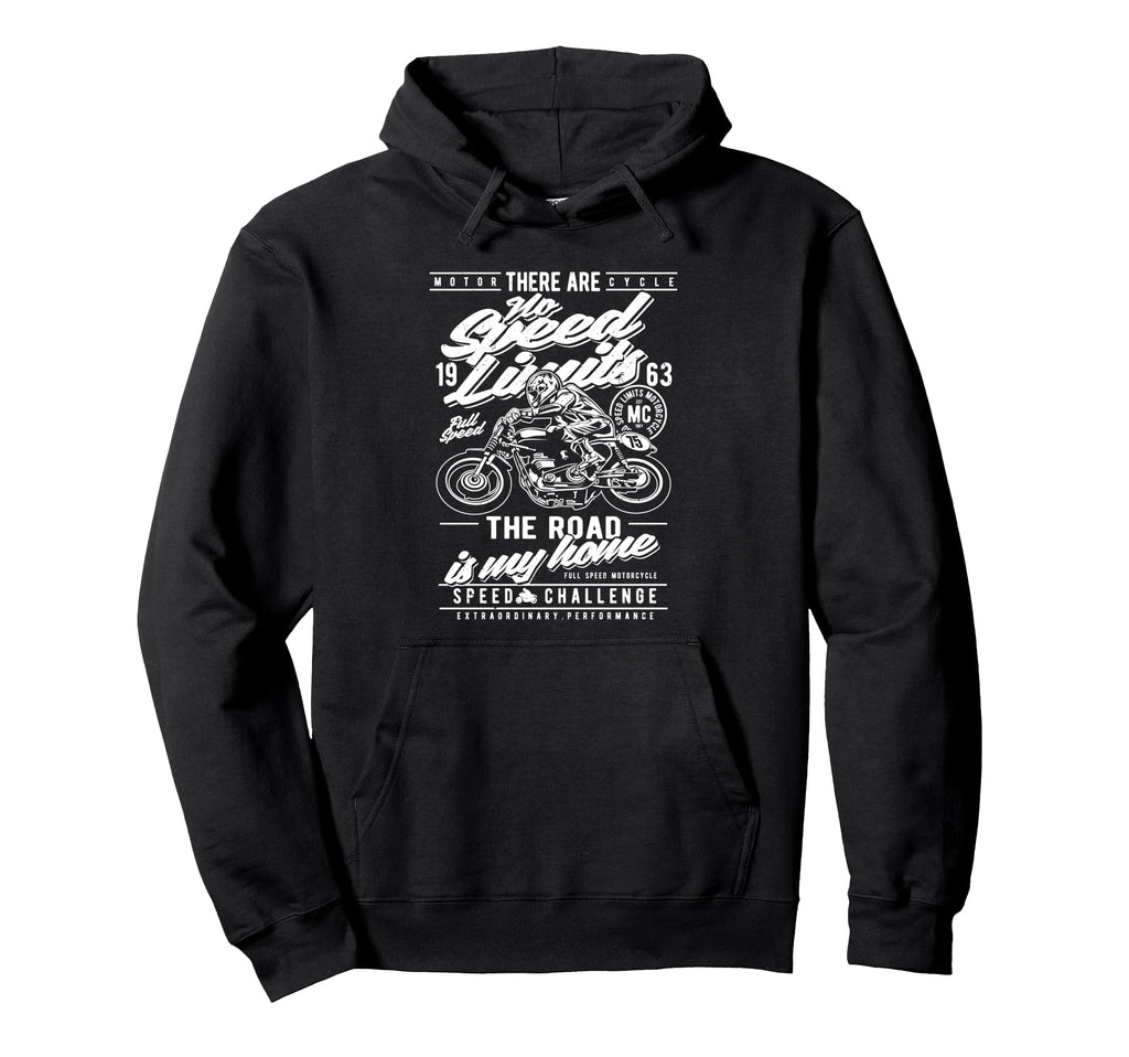 No Speed Limits Motorcycle Race Hoodie - Trendy Graphic for Adults - T-Shirt, Sweatshirt, Hoodie