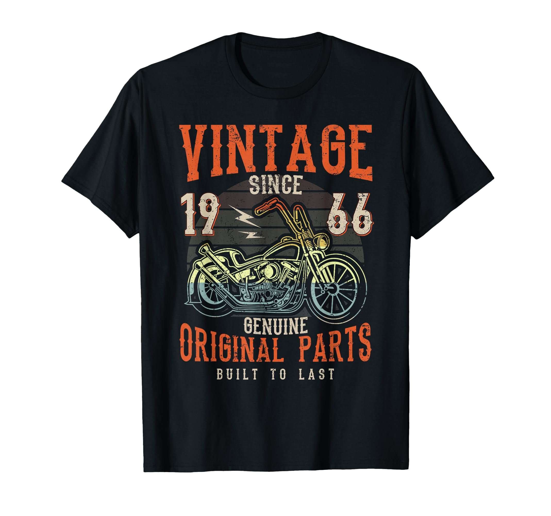 60Th Birthday 1966 Motorcycle Chopper T-Shirt - Minimalist Print for Adults - T-Shirt, Sweatshirt, Hoodie
