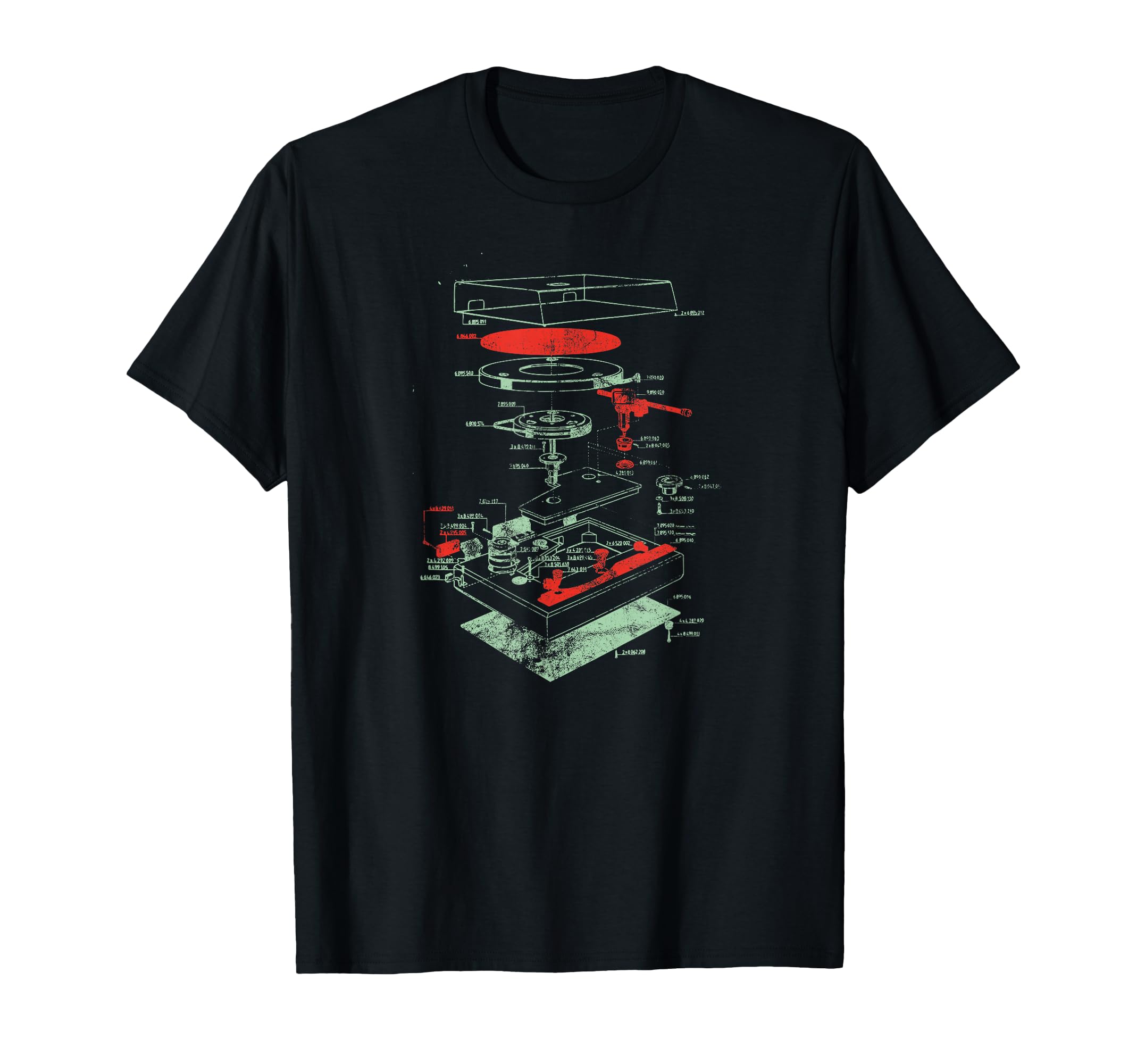 Dj Turntable Record Player Analog Synth T-Shirt - Unique Graphic Men Women - T-Shirt, Sweatshirt, Hoodie