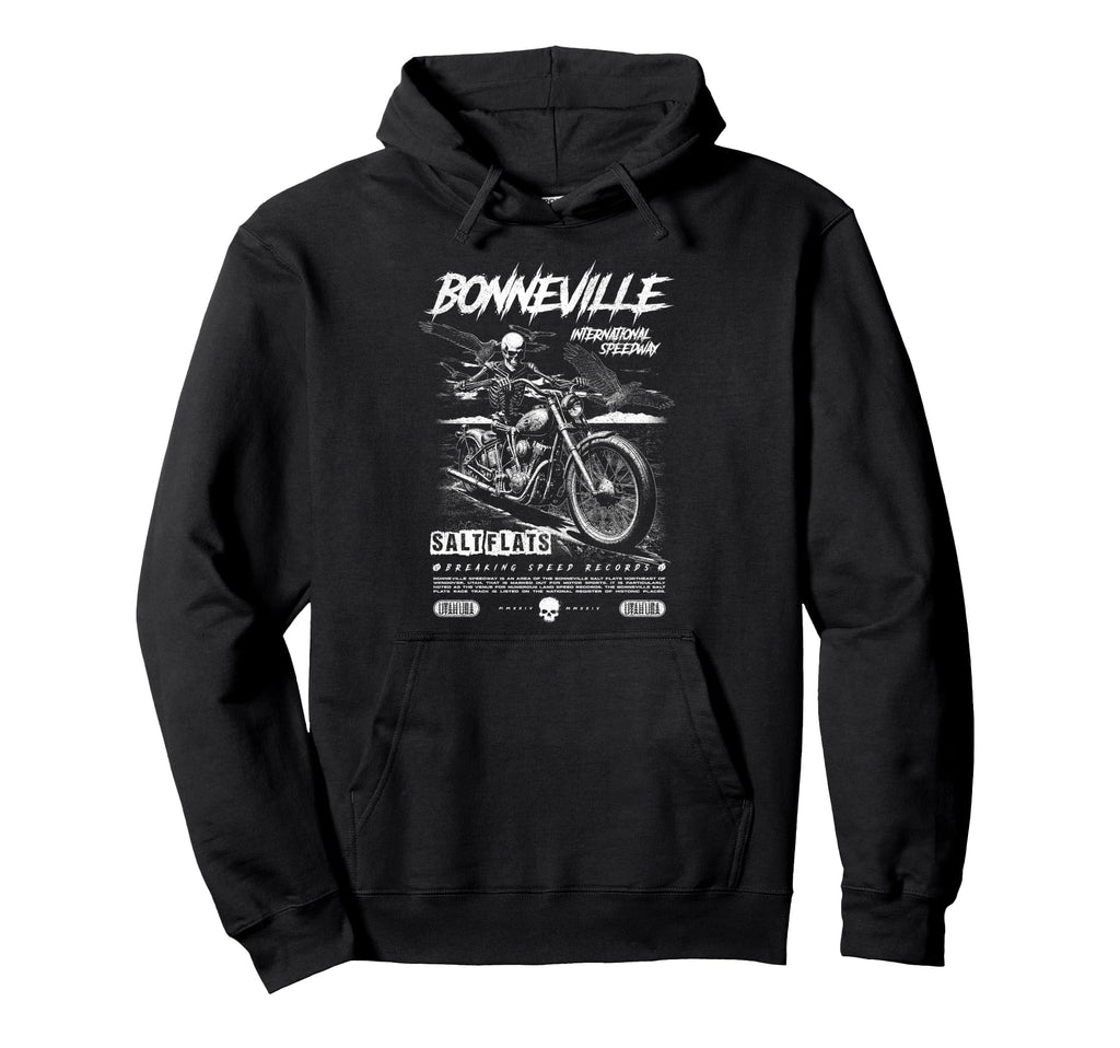Bonneville Salt Flats Motorcycle Hoodie - Casual Everyday Wear Men Women - T-Shirt, Sweatshirt, Hoodie