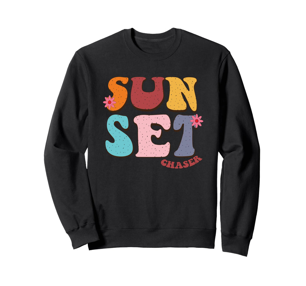 Sunset Chaser Vibes Artistic Sweatshirt - Casual Everyday Wear for Adults - T-Shirt, Sweatshirt, Hoodie