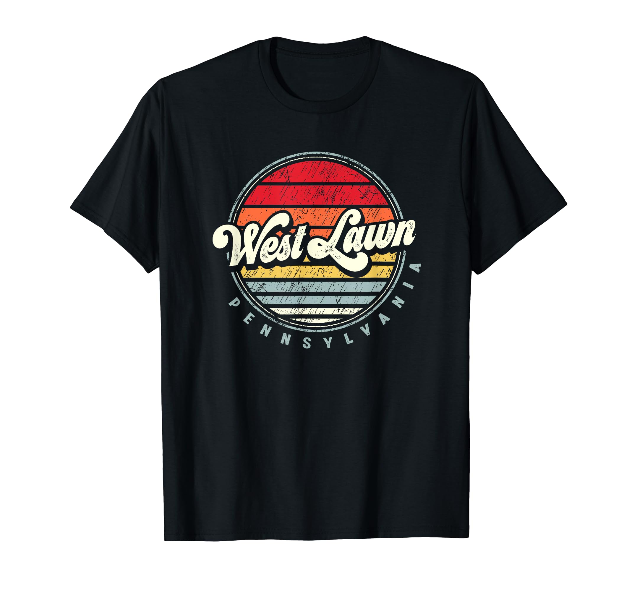 West Lawn Home State 70S Sunset T-Shirt - Aesthetic Graphic for Adults - T-Shirt, Sweatshirt, Hoodie