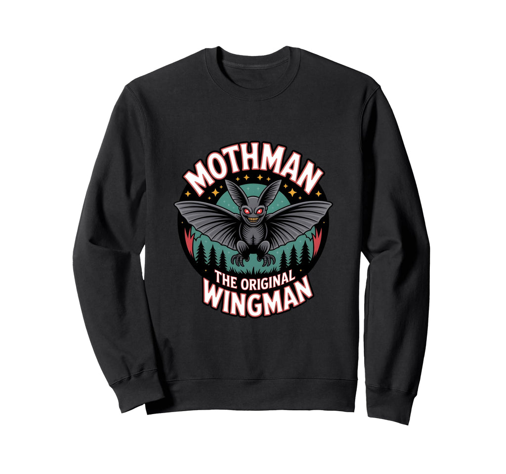 Moth Mann Cryptid Anti Social Sweatshirt - Fun Novelty Design Men Women - T-Shirt, Sweatshirt, Hoodie