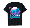 Cocker Spaniel Synthwave Aesthetic Dog T-Shirt - Novelty Apparel Men Women - T-Shirt, Sweatshirt, Hoodie