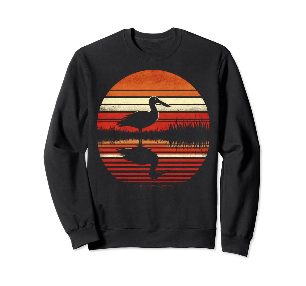Shoveler Bird Sunset Safari 70S Sweatshirt - Streetwear Style for Adults - T-Shirt, Sweatshirt, Hoodie