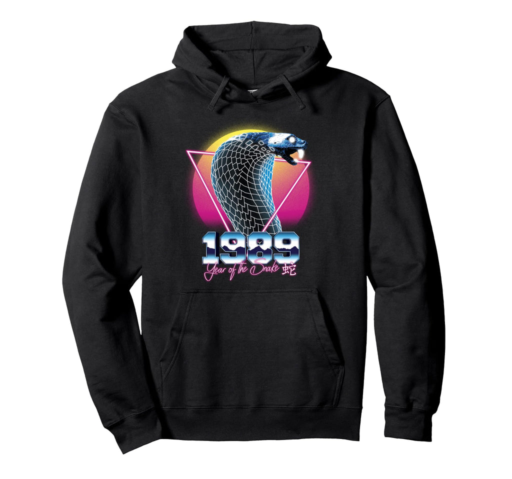1989 Year Snake 80S Chinese Zodiac Hoodie - Trendy Graphic for Adults - T-Shirt, Sweatshirt, Hoodie