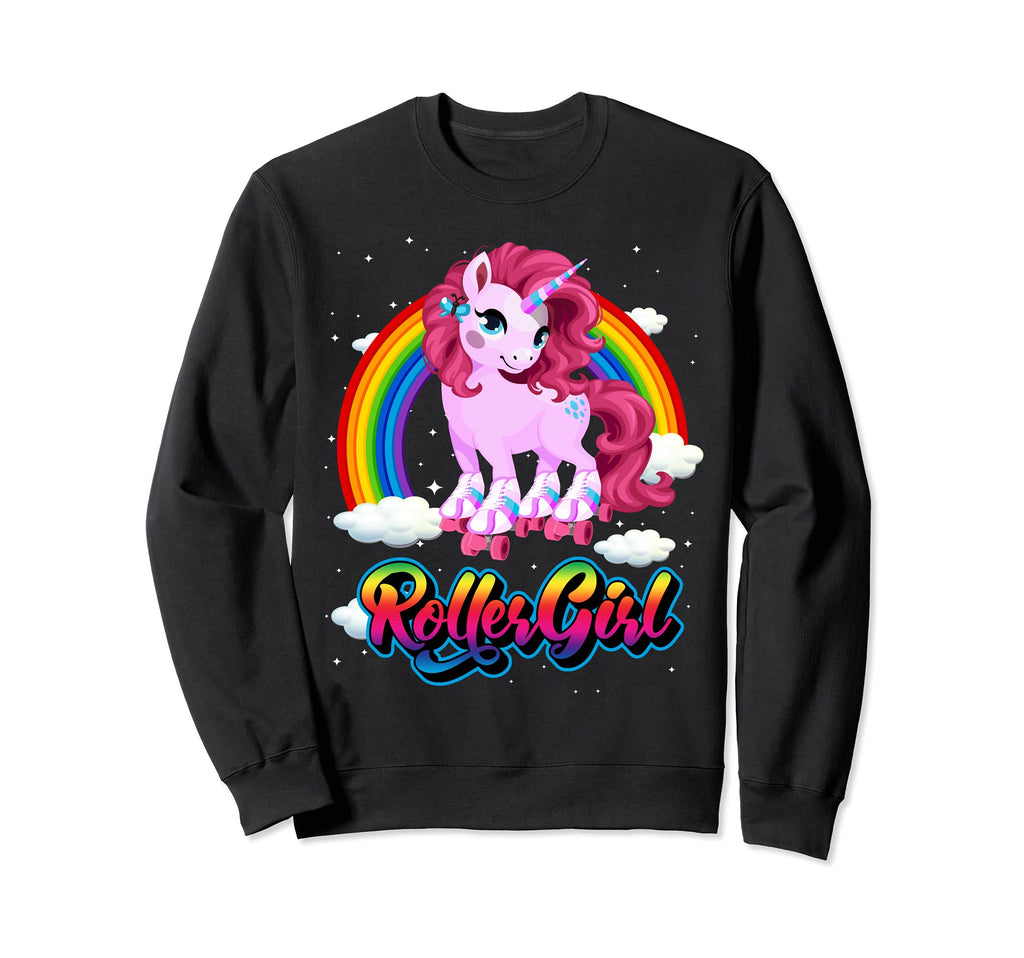 70S 80S Roller Skating Unicorn Sweatshirt - Unique Graphic for Adults - T-Shirt, Sweatshirt, Hoodie