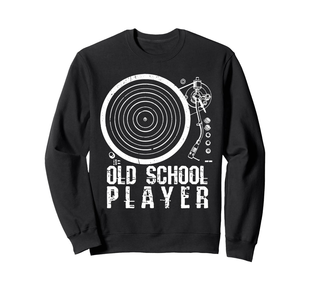 Dj Old School Player Vinyl Music Gift Sweatshirt - Custom Art Print Unisex - T-Shirt, Sweatshirt, Hoodie
