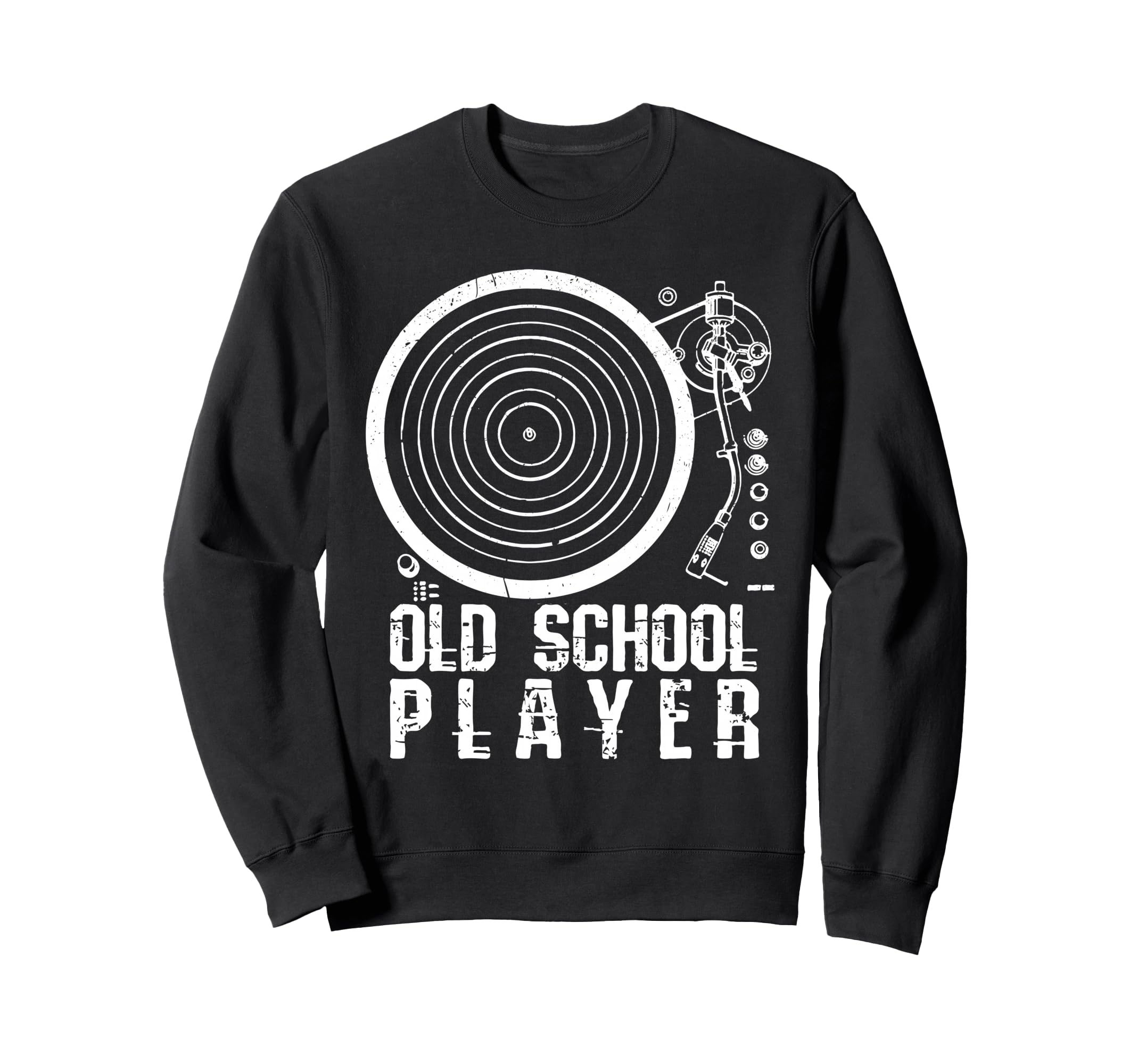 Dj Old School Player Vinyl Music Gift Sweatshirt - Custom Art Print Unisex - T-Shirt, Sweatshirt, Hoodie