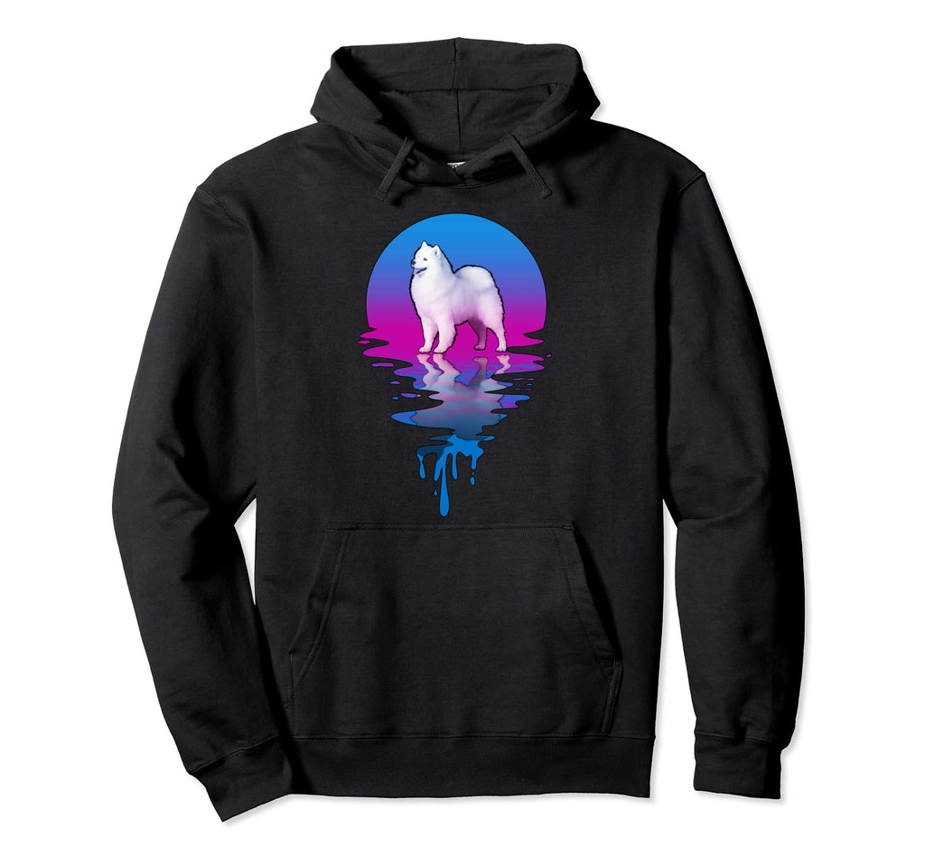 Sunset Samoyed Hoodie - Unique Graphic Men Women - T-Shirt, Sweatshirt, Hoodie