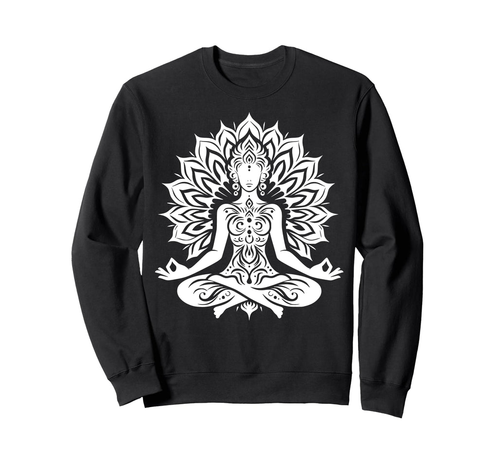 Elegant Mandala Buddha Sweatshirt - Casual Everyday Wear Unisex - T-Shirt, Sweatshirt, Hoodie
