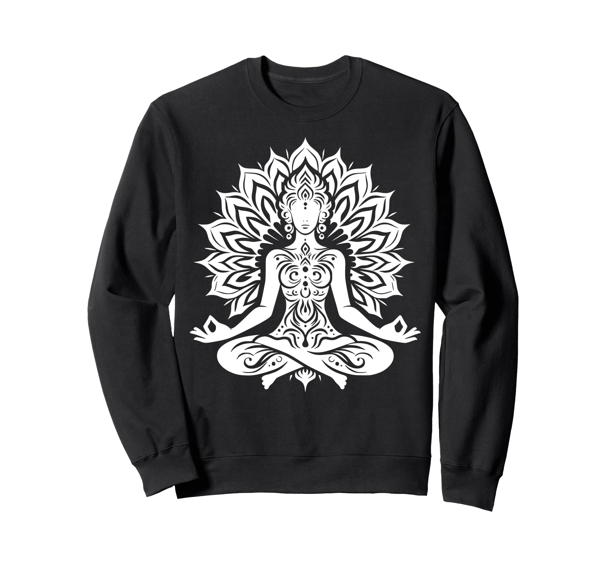 Elegant Mandala Buddha Sweatshirt - Casual Everyday Wear Unisex - T-Shirt, Sweatshirt, Hoodie