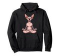 Meditation Sphynx Yoga Pose Hoodie - Fun Novelty Design for Adults - T-Shirt, Sweatshirt, Hoodie
