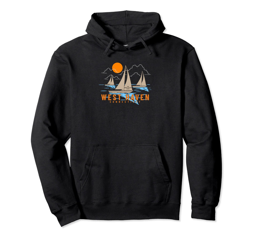 West Haven Connecticut Sailing Hoodie - Novelty Apparel Men Women - T-Shirt, Sweatshirt, Hoodie