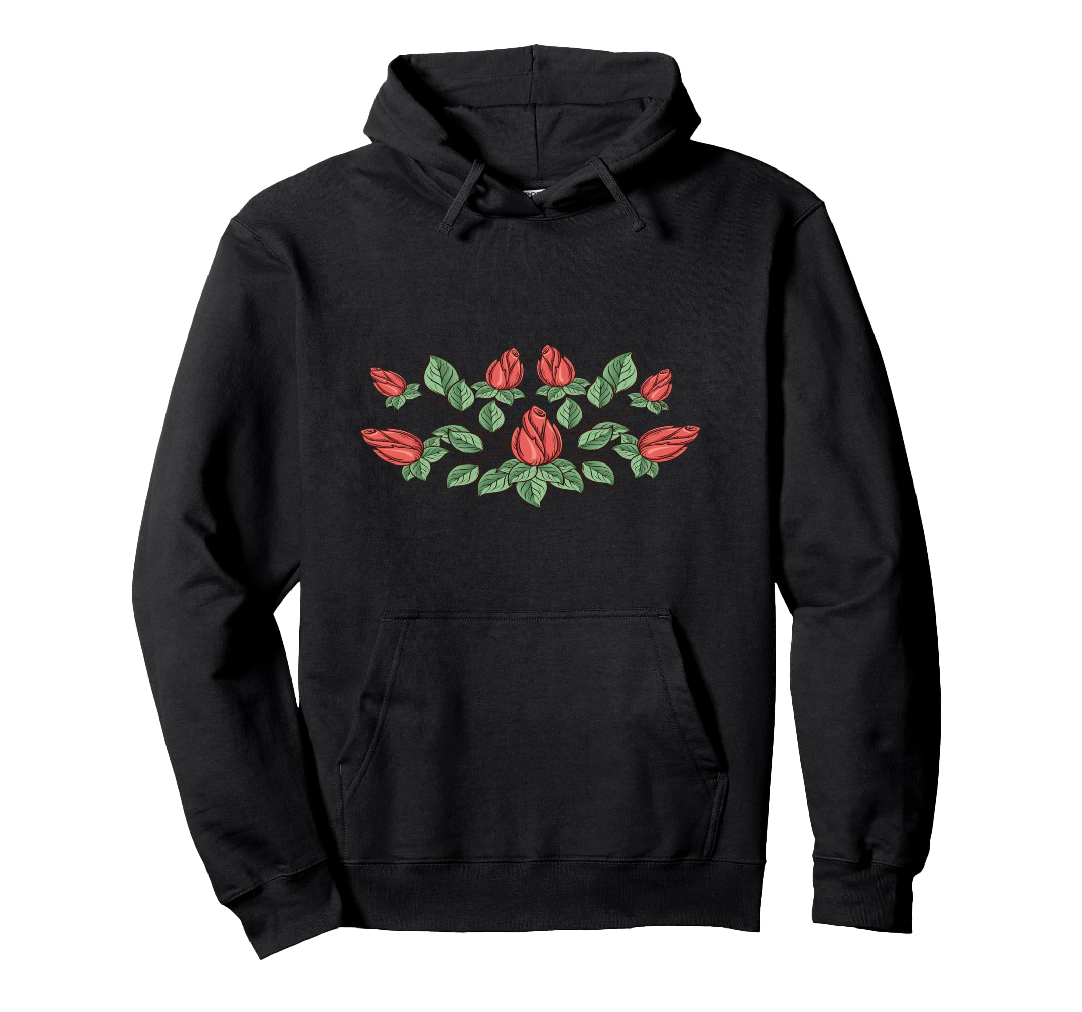 Rose Decorative Tattoo Floral Hoodie - Aesthetic Graphic Men Women - T-Shirt, Sweatshirt, Hoodie
