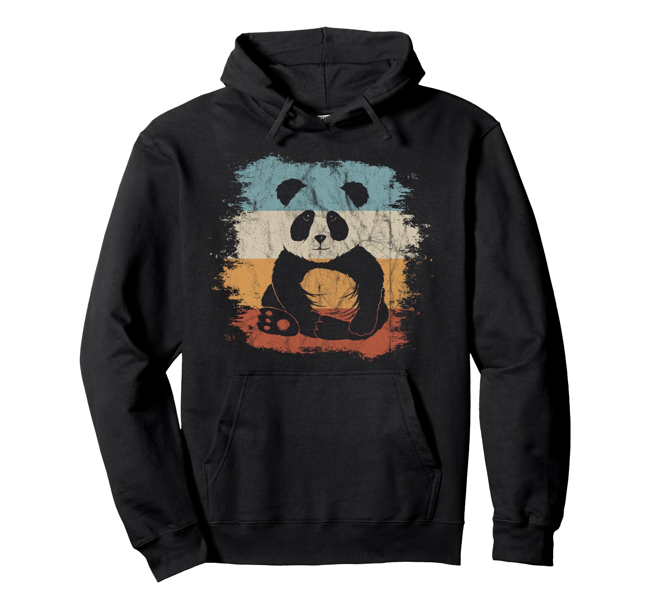 Funky 80S Panda Bear Silhouette Hoodie - Aesthetic Graphic for Adults - T-Shirt, Sweatshirt, Hoodie