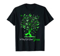 May We Wear Green Tree Ribbon Mental T-Shirt - Minimalist Print for Adults - T-Shirt, Sweatshirt, Hoodie