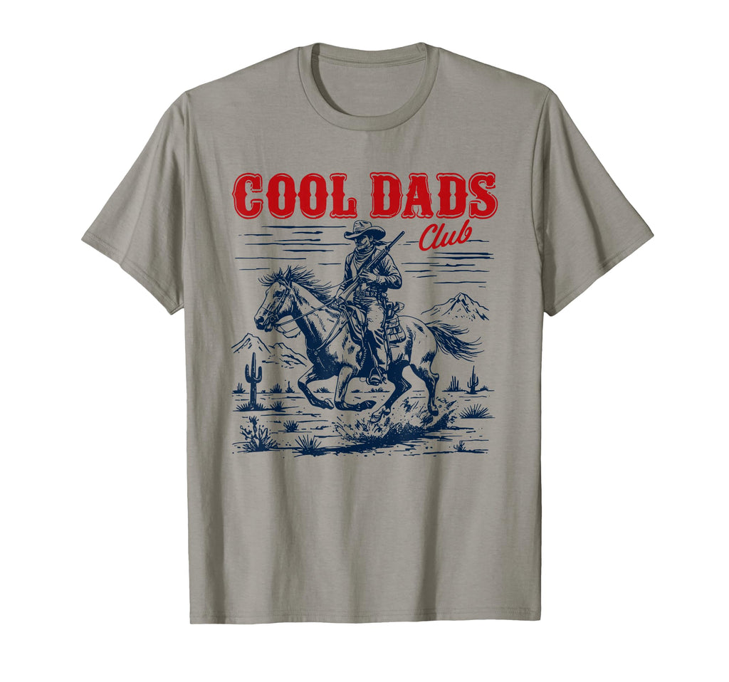 Dads Club Dad Western Cowboy Funny T-Shirt - Fun Novelty Design Men Women - T-Shirt, Sweatshirt, Hoodie