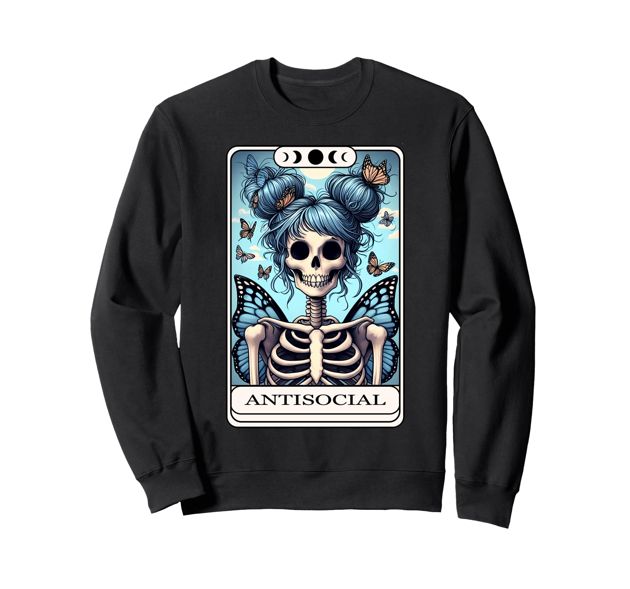 Antisocial Butterfly Tarot Card Sweatshirt - Novelty Apparel Unisex - T-Shirt, Sweatshirt, Hoodie