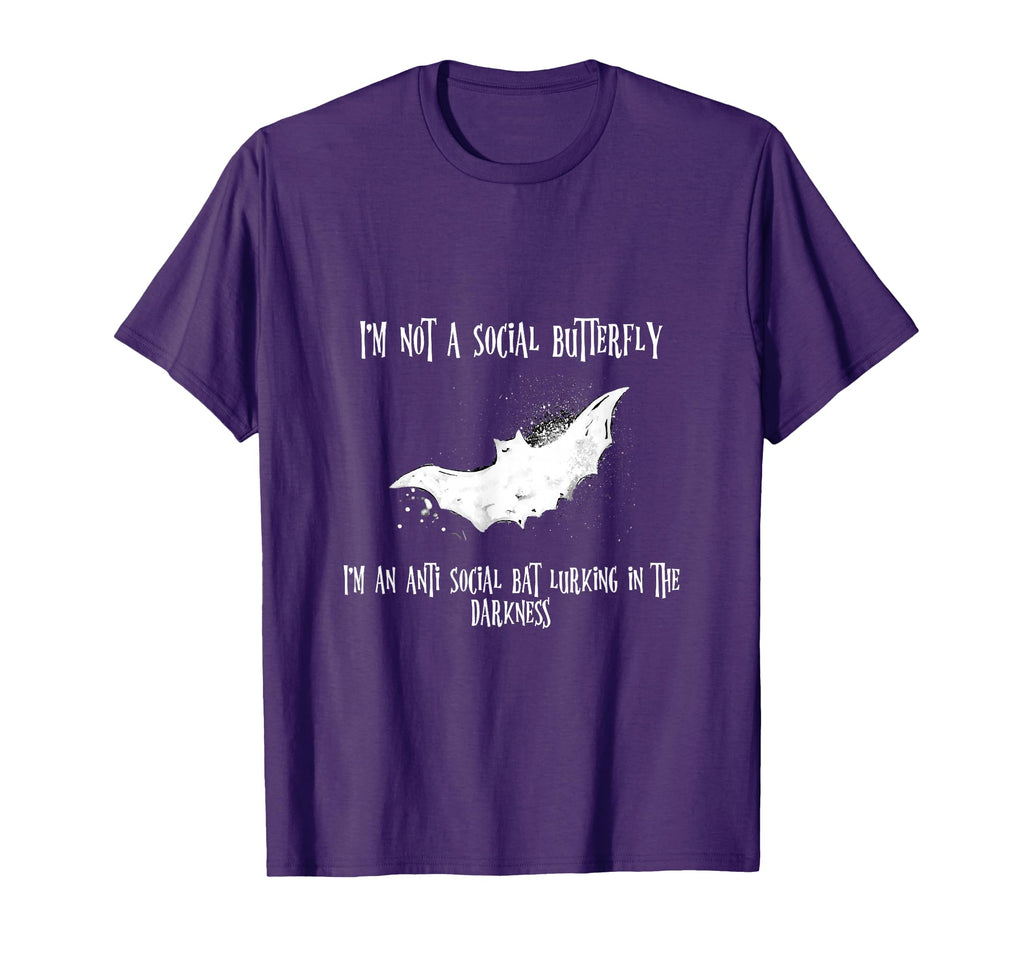 Spooky Gothic Vampire Bat Anti Social Emo T-Shirt - Custom Art Print Unisex - T-Shirt, Sweatshirt, Hoodie