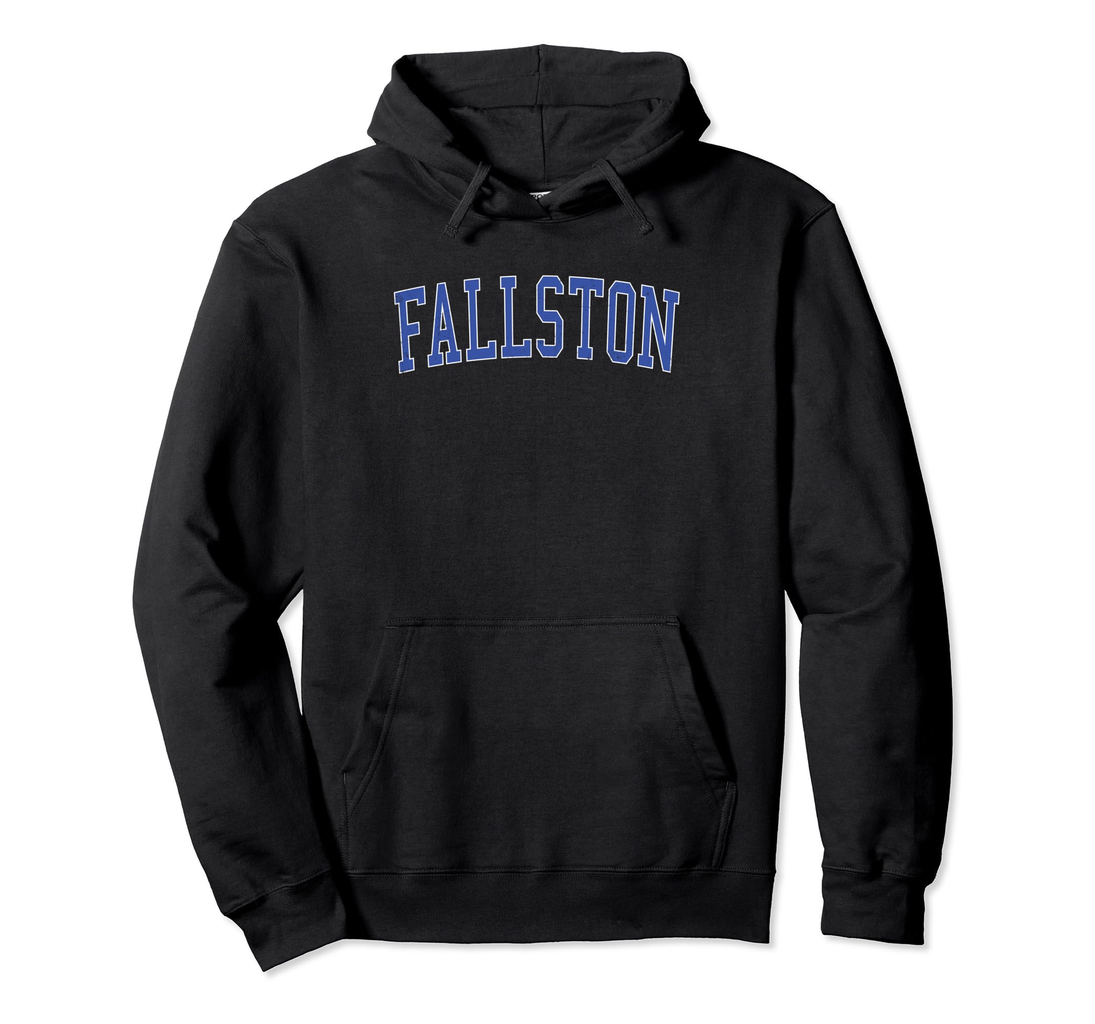 Fallston Md Distressed Blue Varsity Hoodie - Minimalist Print Unisex - T-Shirt, Sweatshirt, Hoodie