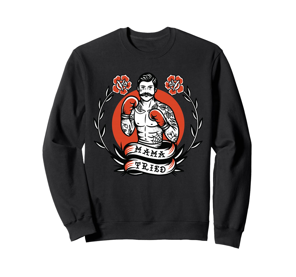 Boxer American Traditional Tattoo Sweatshirt - Novelty Apparel for Adults - T-Shirt, Sweatshirt, Hoodie