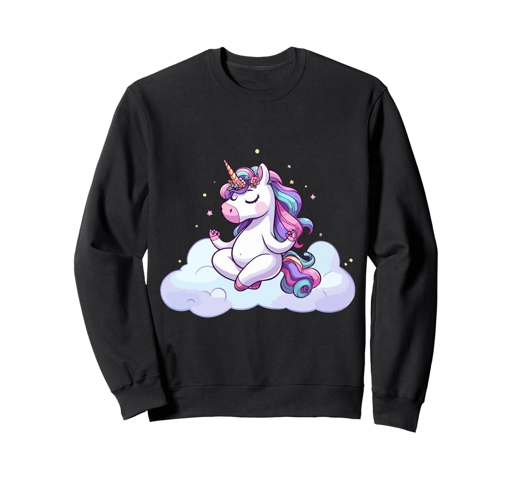 Meditation Unicorn Yoga Pose Sweatshirt - Novelty Apparel Men Women - T-Shirt, Sweatshirt, Hoodie