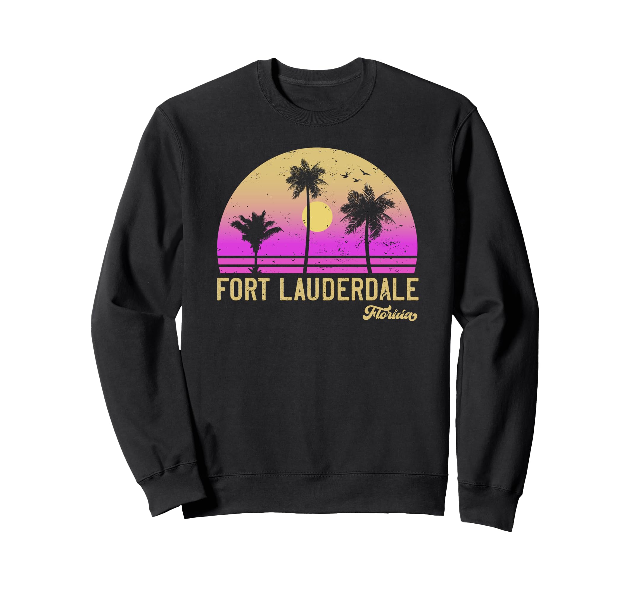 Fort Lauderdale Florida Sunset Sweatshirt - Minimalist Print for Adults - T-Shirt, Sweatshirt, Hoodie