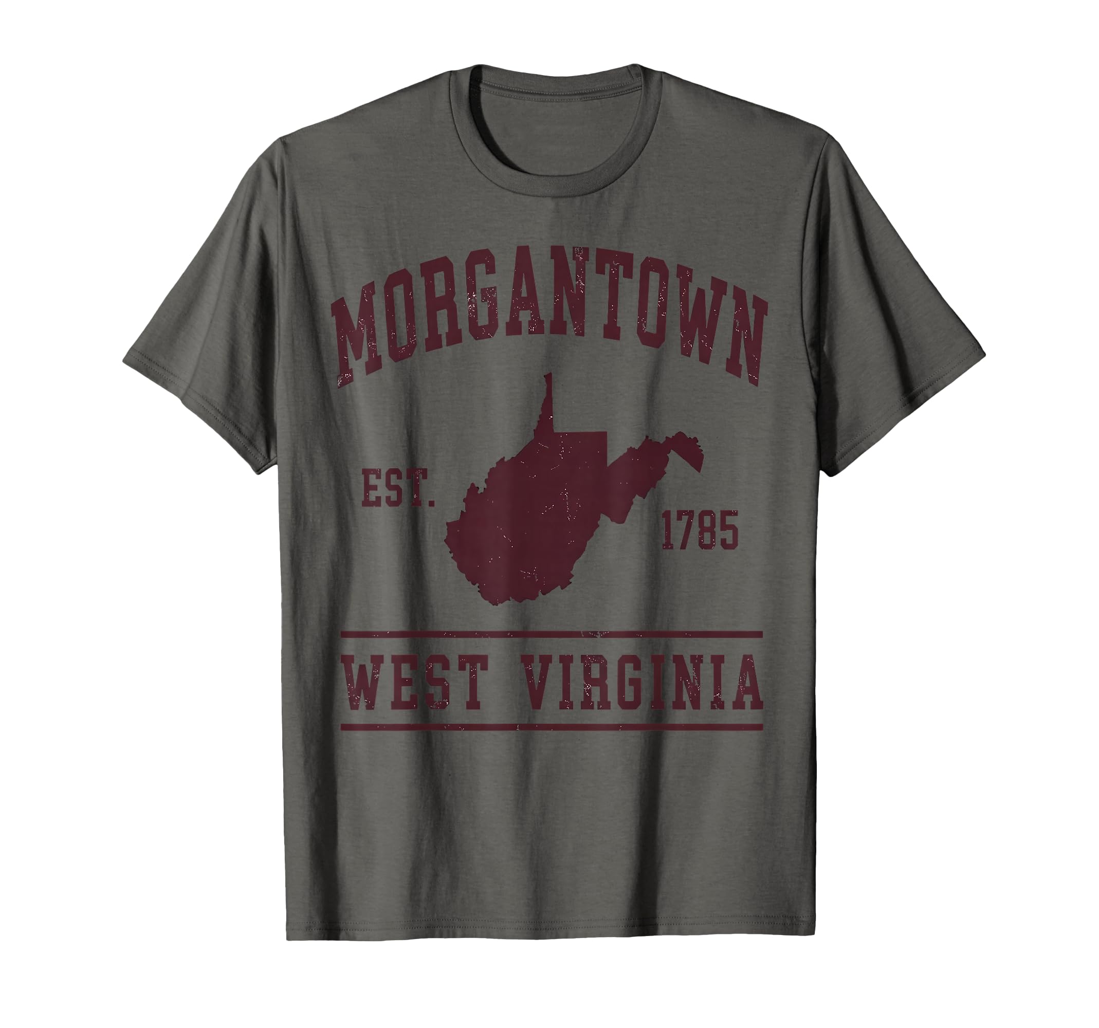 Morgantown West Virginia Est 1785 T-Shirt - Aesthetic Graphic Men Women - T-Shirt, Sweatshirt, Hoodie