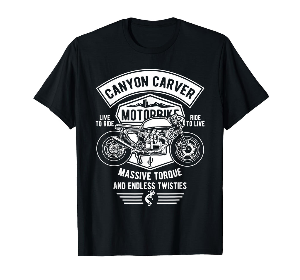 Canyon Carver Motorcycle T-Shirt - Custom Art Print for Adults - T-Shirt, Sweatshirt, Hoodie