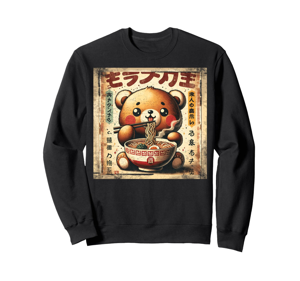 Graphics Ramen Kawaii Bear Sweatshirt - Fun Novelty Design Men Women - T-Shirt, Sweatshirt, Hoodie