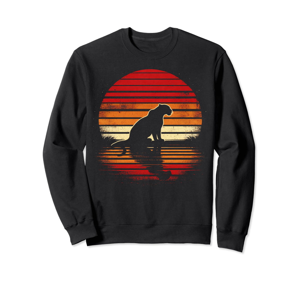 Jaguar Sunset Safari 70S Sweatshirt - Unique Graphic Men Women - T-Shirt, Sweatshirt, Hoodie