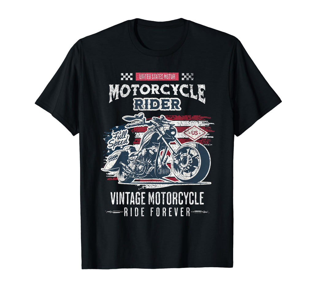 Mens Mens Usa Rider Artwork Motorcycle T-Shirt - Custom Art Print Men Women - T-Shirt, Sweatshirt, Hoodie