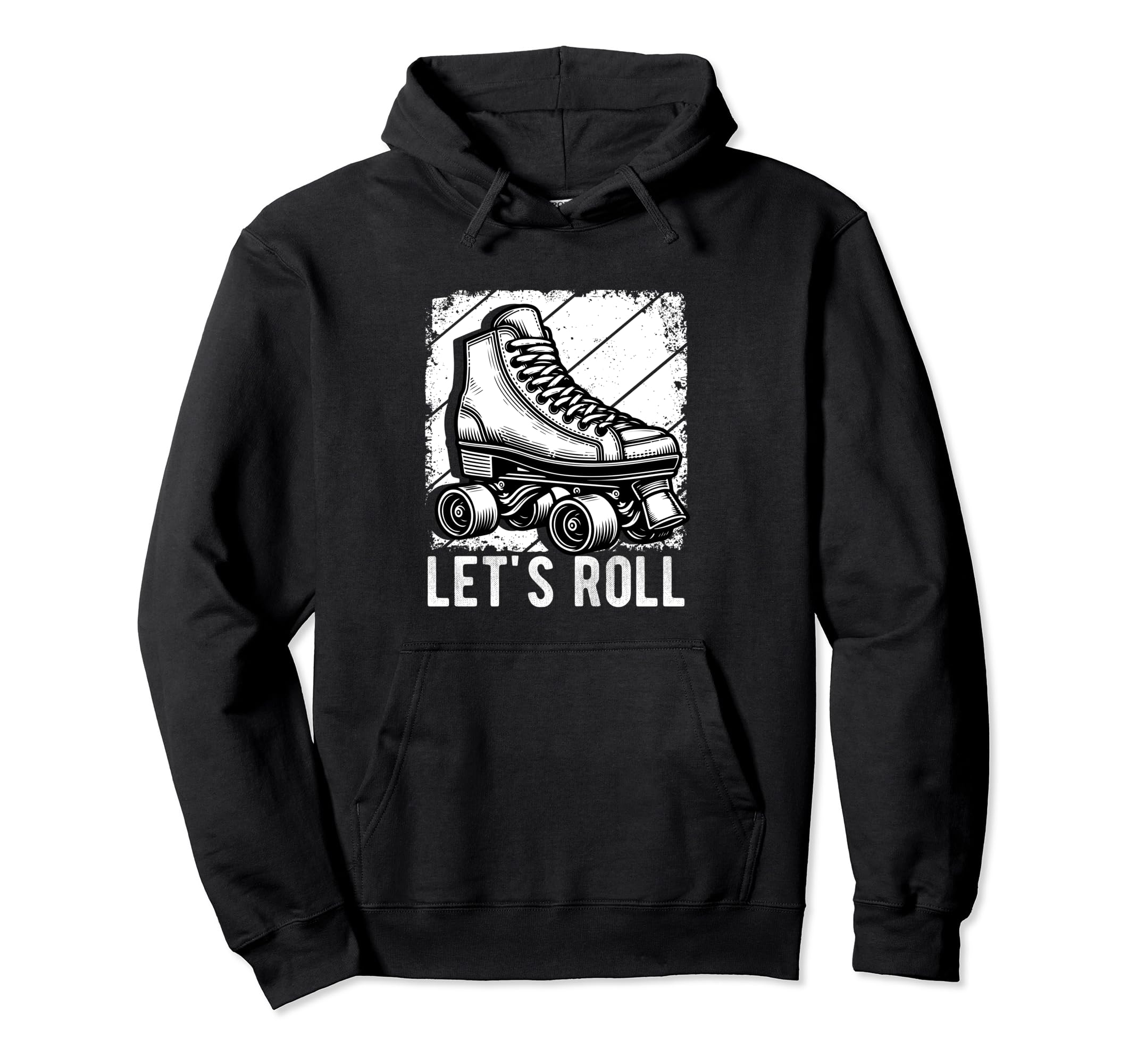 Lets Roll Roller Skate Fun Skating Hoodie - Custom Art Print for Adults - T-Shirt, Sweatshirt, Hoodie