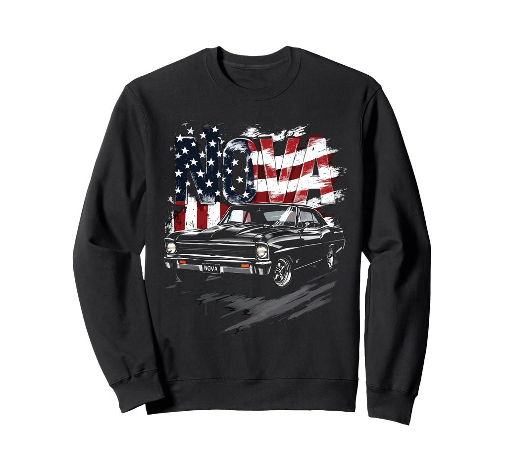 Usa Patriotic Flag 1966 1967 Nova Sweatshirt - Aesthetic Graphic Men Women - T-Shirt, Sweatshirt, Hoodie