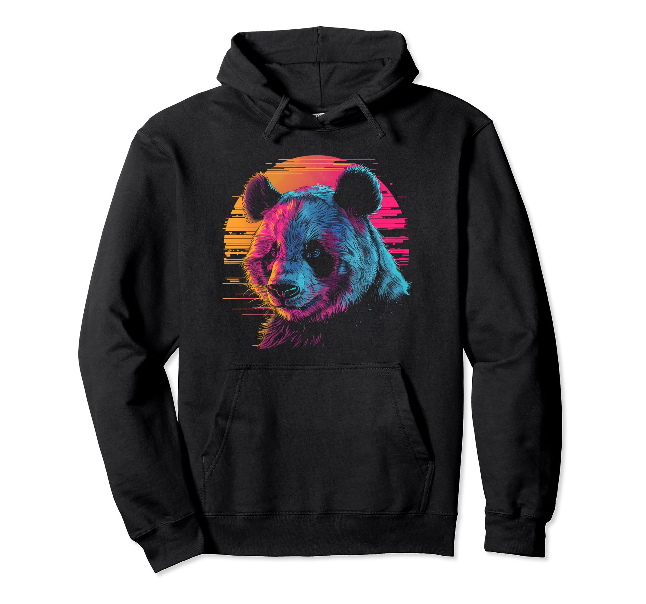 Panda Vaporwave Aesthetic Synthwave Hoodie - Aesthetic Graphic Men Women - T-Shirt, Sweatshirt, Hoodie