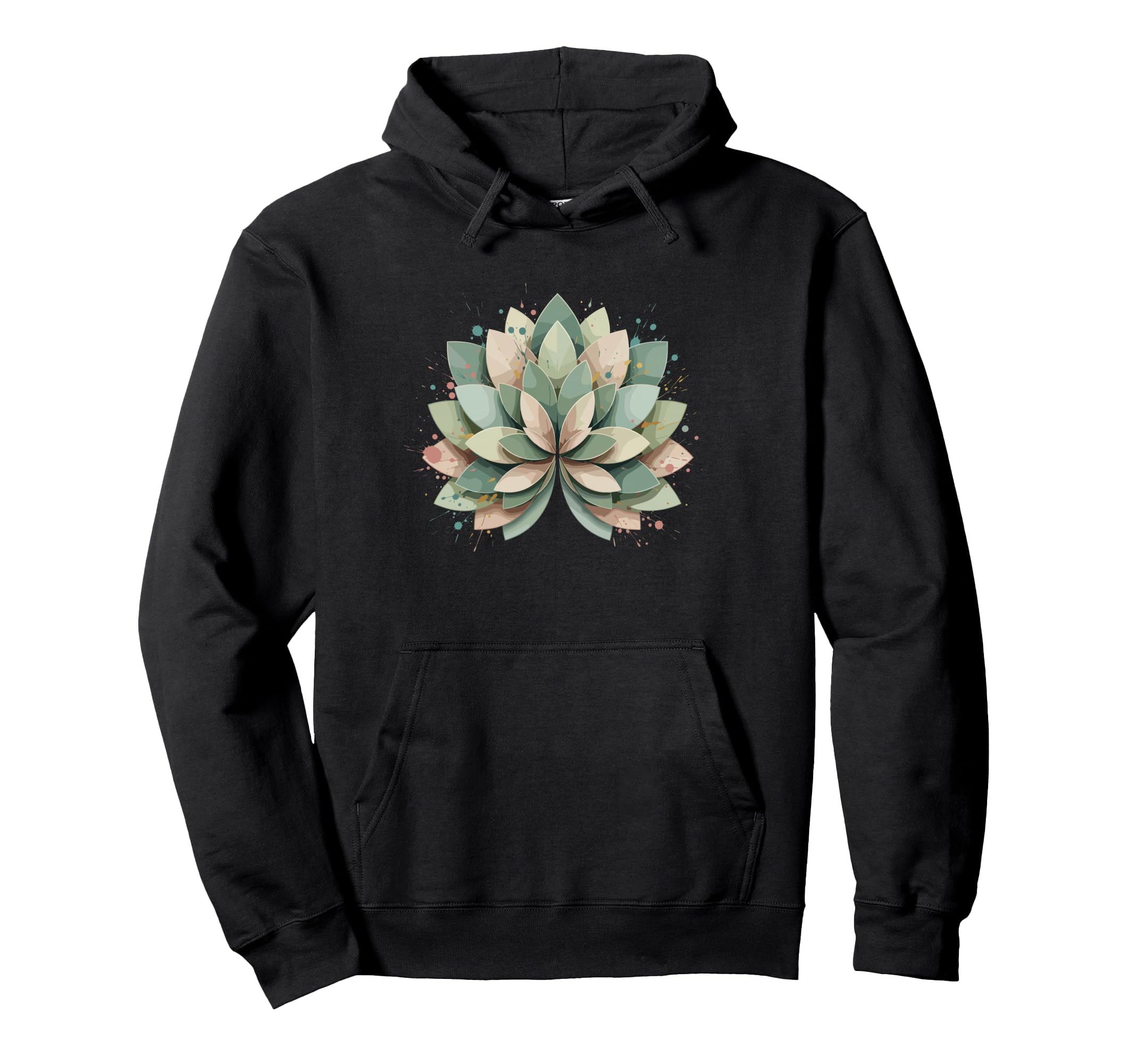 Pastel Lotus Mandala Boho Yoga Meditation Hoodie - Graphic Print Unisex - T-Shirt, Sweatshirt, Hoodie