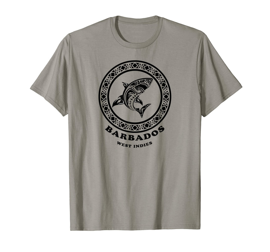 Barbados West Indies Tribal Shark T-Shirt - Fun Novelty Design Unisex - T-Shirt, Sweatshirt, Hoodie