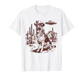 German Shepherd Ufo Western Alien 90S T-Shirt - Custom Art Print Unisex - T-Shirt, Sweatshirt, Hoodie