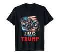 Bikers Trump Us Flag Trump 2024 T-Shirt - Novelty Apparel for Adults - T-Shirt, Sweatshirt, Hoodie