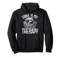 Vinyl Collecting Record Player Hoodie - Minimalist Print Men Women - T-Shirt, Sweatshirt, Hoodie