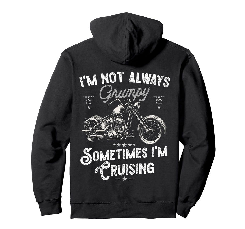 Mens Motorbike Birthday Funny Old Hoodie - Custom Art Print for Adults - T-Shirt, Sweatshirt, Hoodie