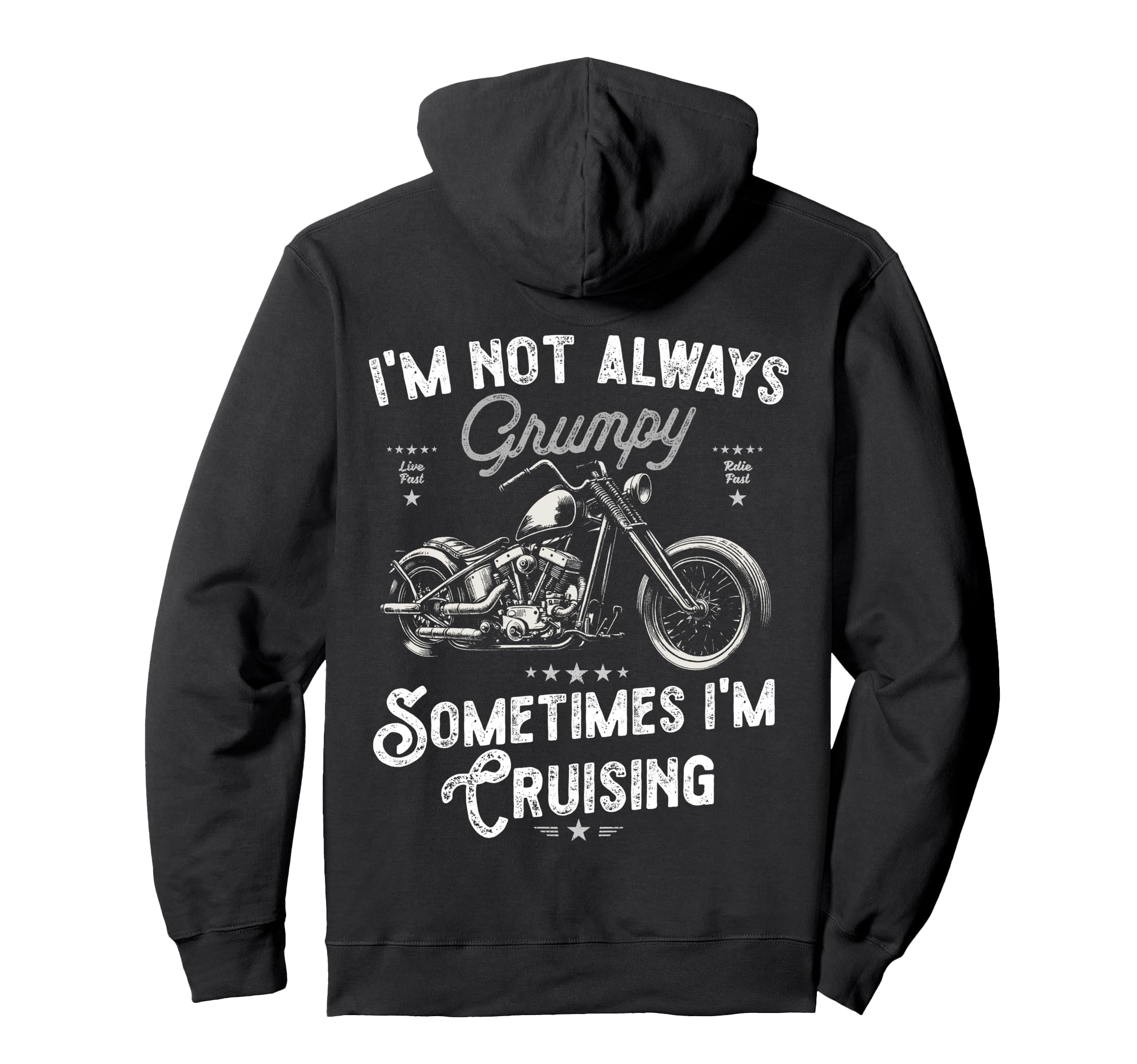 Mens Motorbike Birthday Funny Old Hoodie - Custom Art Print for Adults - T-Shirt, Sweatshirt, Hoodie