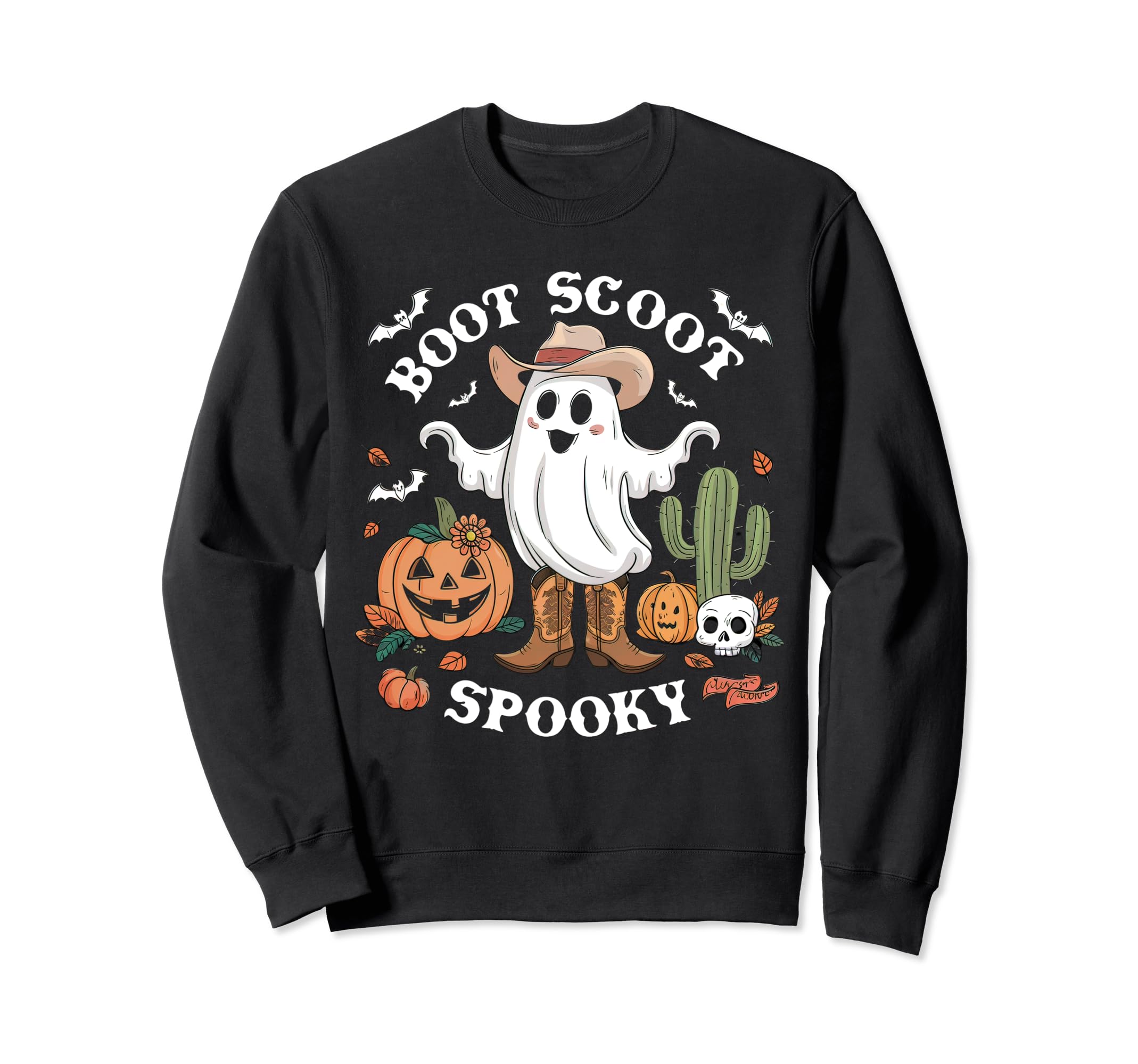 Boot Scoot Spooky Western Sweatshirt - Streetwear Style Men Women - T-Shirt, Sweatshirt, Hoodie