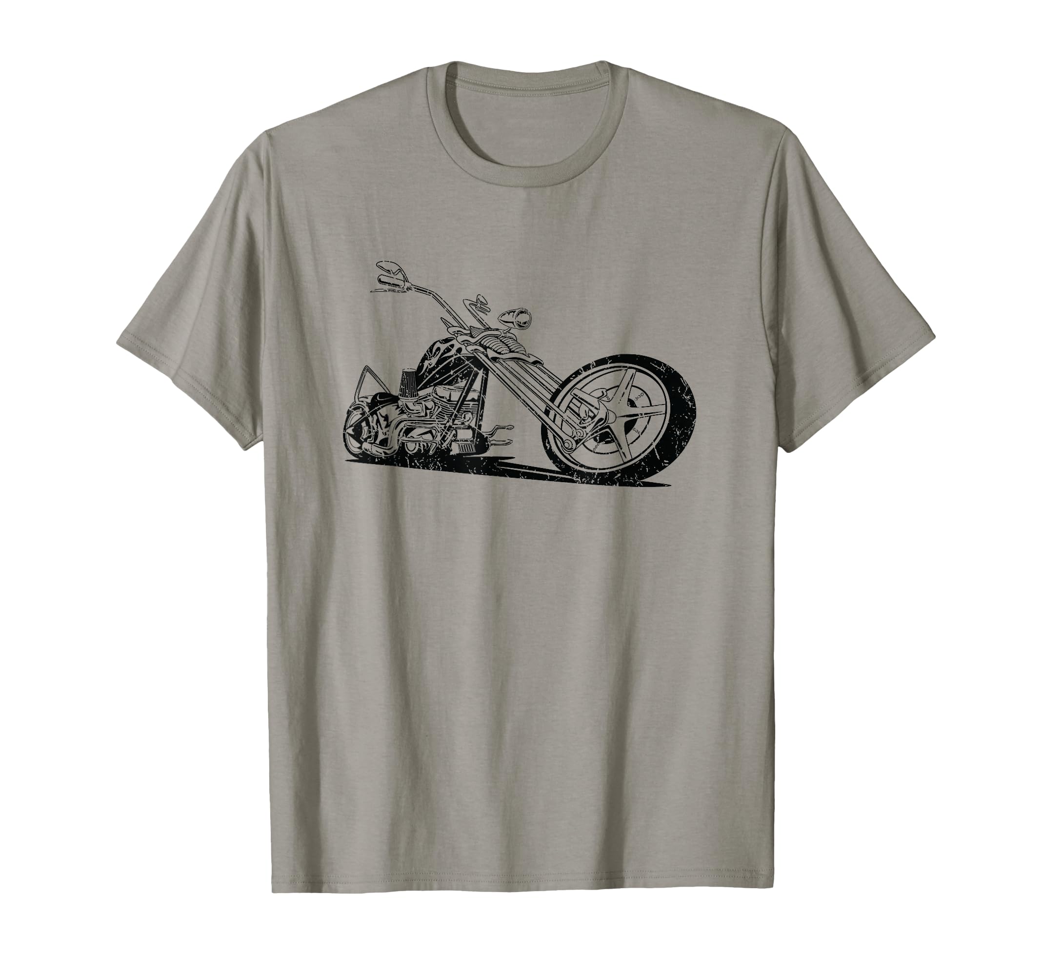 Motorcycle Distressed Illustration T-Shirt - Aesthetic Graphic for Adults - T-Shirt, Sweatshirt, Hoodie