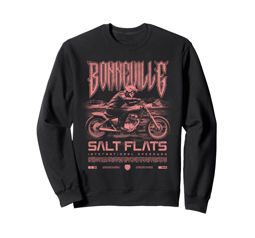 Bonneville Salt Flats Motorcycle Sweatshirt - Novelty Apparel Unisex - T-Shirt, Sweatshirt, Hoodie