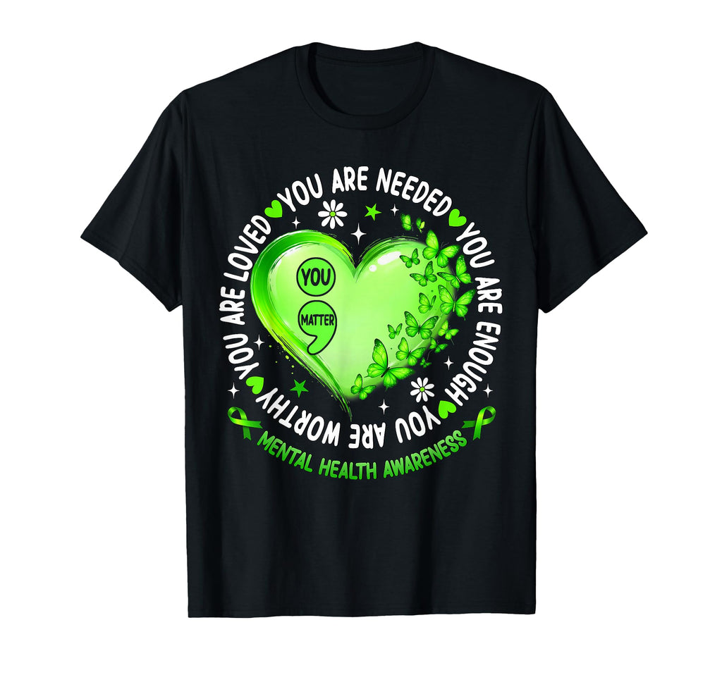 You Matter You Are Enough Semicolon T-Shirt - Custom Art Print for Adults - T-Shirt, Sweatshirt, Hoodie