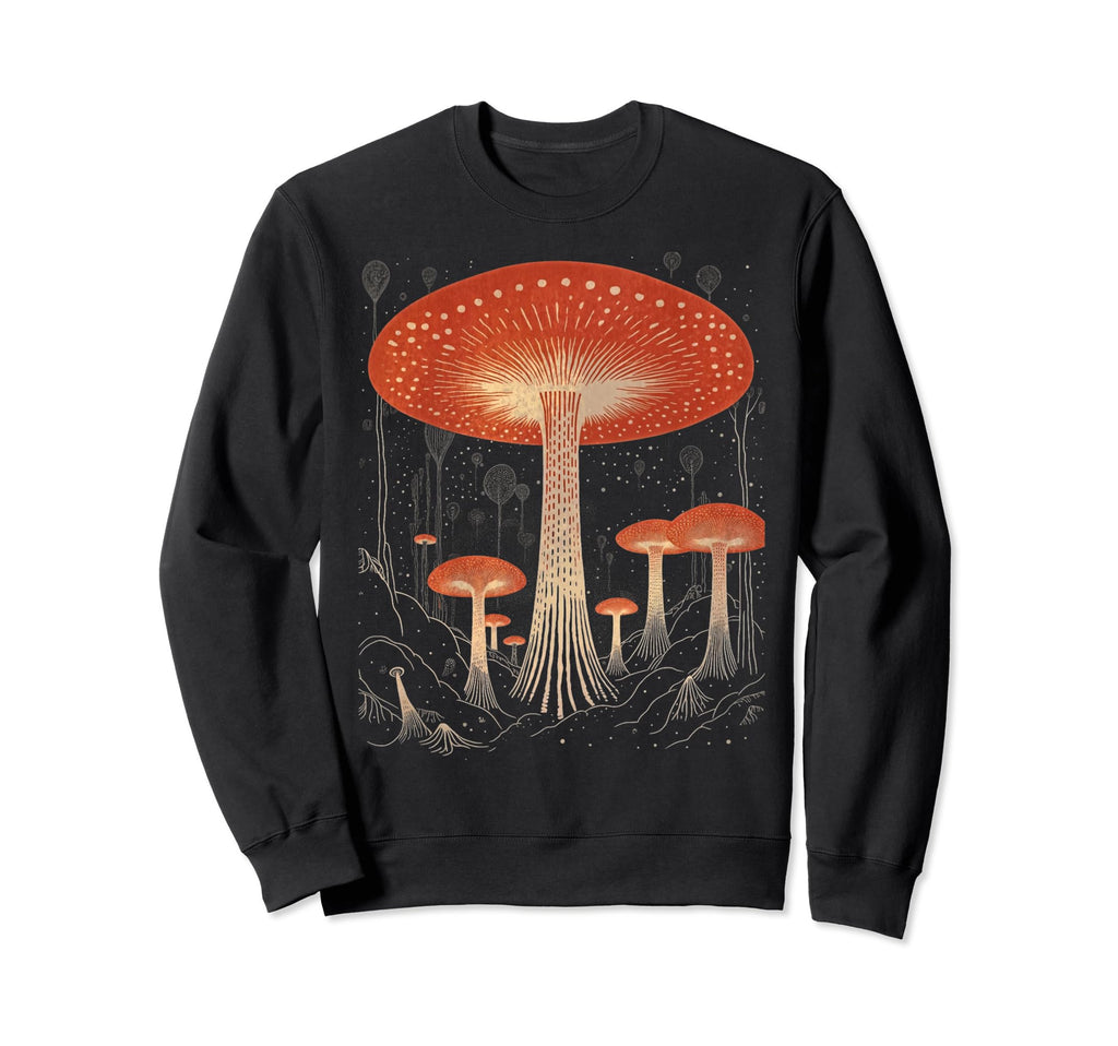 Mushroom 70S 80S Art 201 Sweatshirt - Custom Art Print Men Women - T-Shirt, Sweatshirt, Hoodie