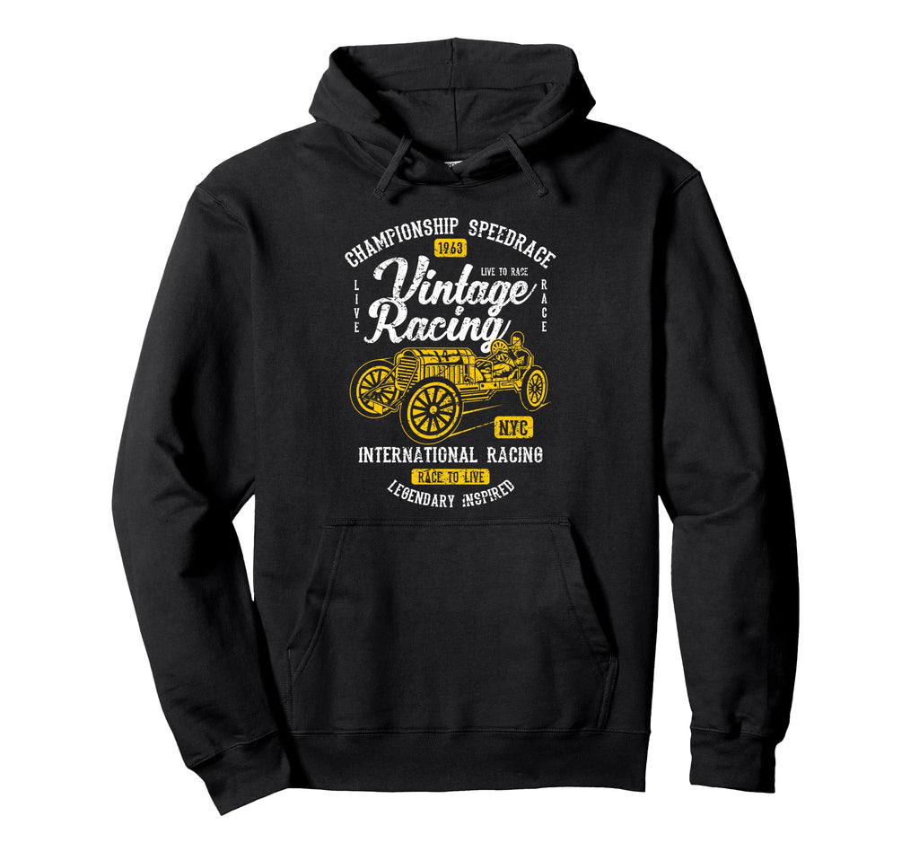 Racing Automotive Nostalgia Distressed Car Hoodie - Graphic Print Unisex - T-Shirt, Sweatshirt, Hoodie