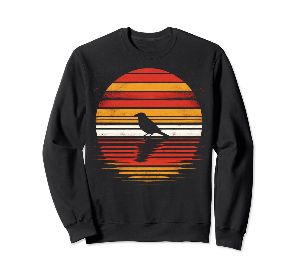 Tanager Bird Sunset Safari 70S Sweatshirt - Minimalist Print for Adults - T-Shirt, Sweatshirt, Hoodie